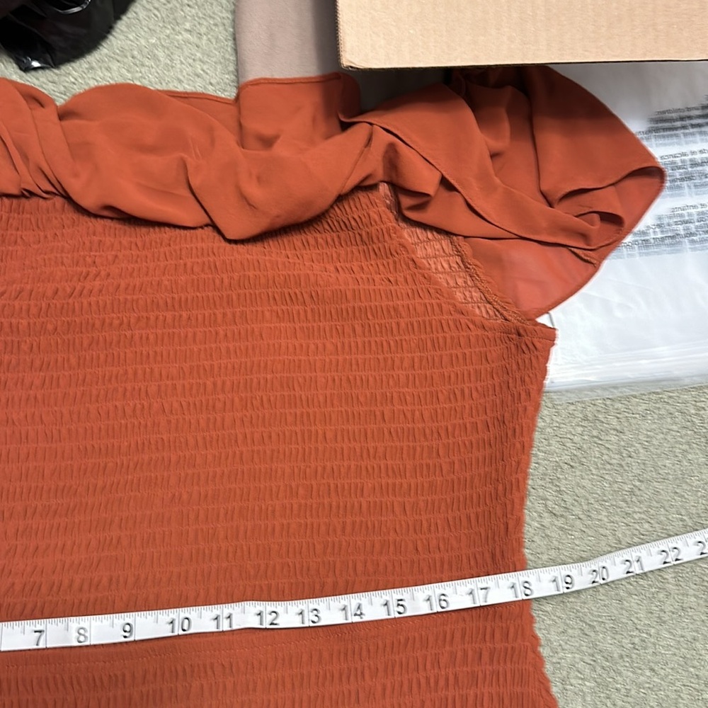 Baltic Born Amalfi Smocked Maxi Dress in Rust - Picture 11 of 12